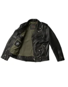 Widowmaker Black Motorbike Leather Jacket for male