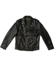 Widowmaker Black Motorbike Leather Jacket for boys