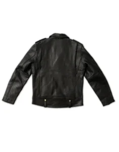 Widowmaker Black biker Leather Jacket for boys