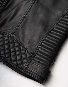 Belvedere Black Leather Jacket for Men