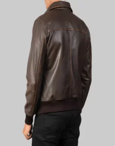 Brown Bomber 100% Pure Sheepskin Leather Jacket For boys