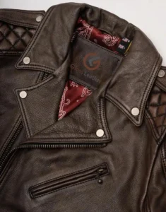 Belvedere Rust Brown Leather Jacket for Men