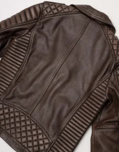 Belvedere Rust Brown Leather Jacket for Male