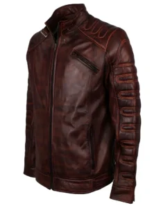 Brown Motorcycle Leather Jacket for Men