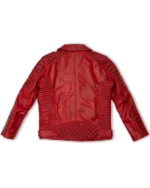 Belvedere Red Leather Jacket for boys