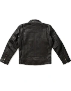 Daytona Black Biker Leather Jacket by Gloss Leather for boys