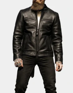 Daytona Men Black Biker Leather Jacket