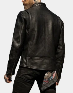 Daytona Men Black Biker Leather Jacket by GL