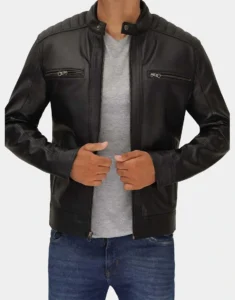 black cafe racer leather jackets