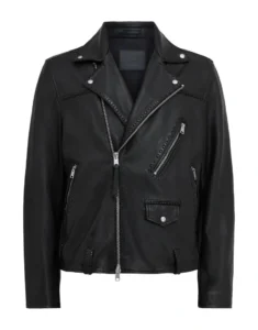 Whipstitch Leather Biker Jacket for female