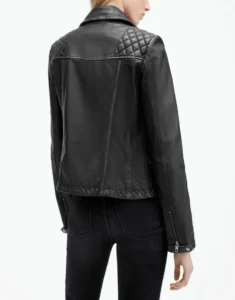 Cargo Distressed Leather Biker Jacket by GL for girls