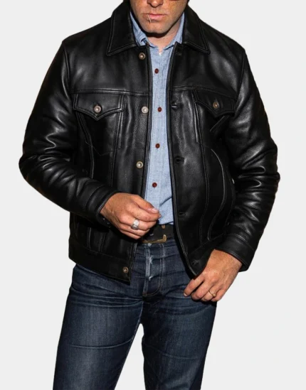 Jackknife Black Leather Jacket by GL