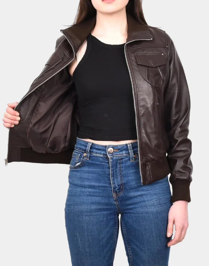 DR514 Leather Classic Bomber Jacket by GL