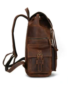 Leather Travel Backpack - Brown for female