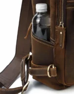 genuine Leather Backpack brown color by Gloss Leather