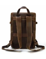 genuine Leather Backpack brown color by Gloss Leather for male