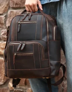 Standard Leather Bag with Multiple Compartments for men