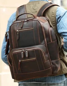 Standard Leather Bag with Multiple Compartments for male