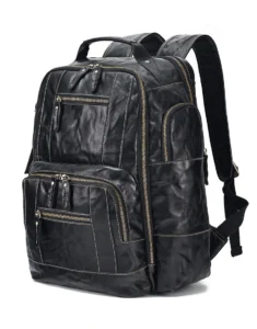 Leather Bag with Multiple Compartments for boys