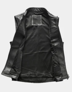 Motorcycle Rivets Genuine Leather Vest by Gloss leather for men