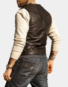 High Noon Leather Vest by GL for male