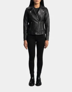 Gloss Leather's Rumy Black Leather Biker Jacket