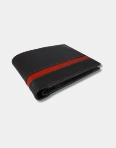 GL's V-Shaped Dotted Black and Red Wallet