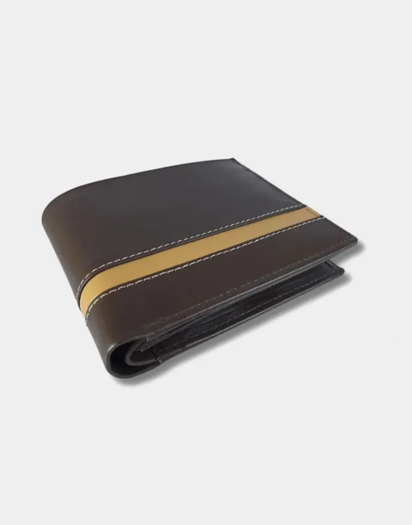 GL's V-shaped Brown and Mustard Wallet