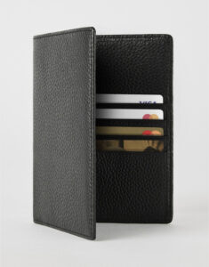 Luxe Leather Passport Wallet Black for male