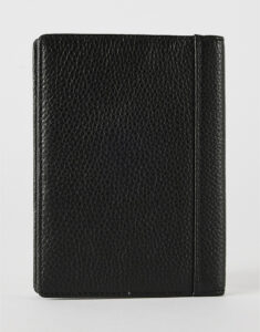 Luxe Leather Passport Wallet Black for men