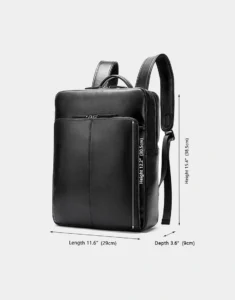 Genuine Leather Business Laptop Luxury Black Backpack