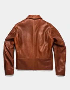 Brown Moto Leather Jacket for Male