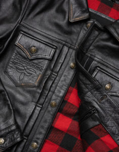 rugged coffee motorcycle jacket for men