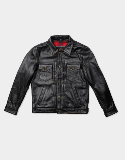 rugged coffee biker jacket for men