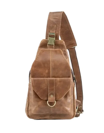 brown leather cross body bag