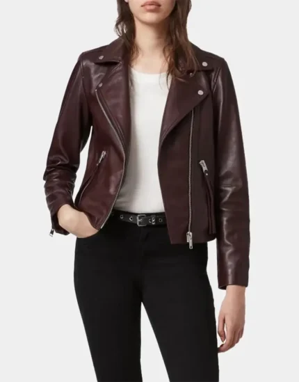 women leather jacket