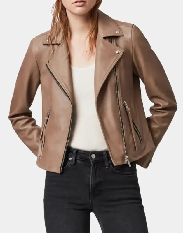 Women brown Leather Jacket