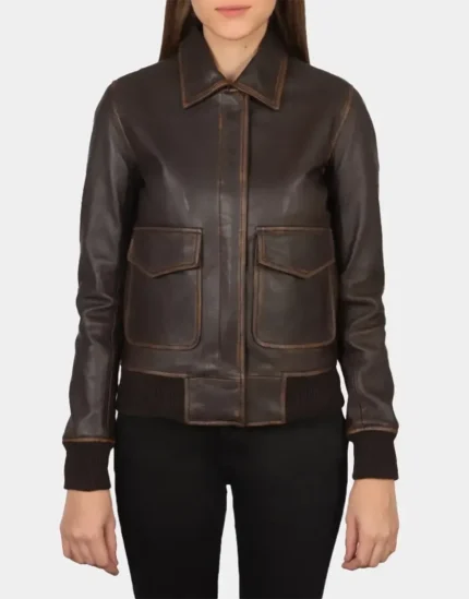 Westa A-2 Brown Leather Bomber