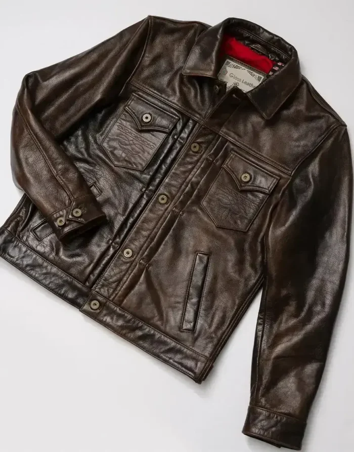 Men Brown Leather jacket