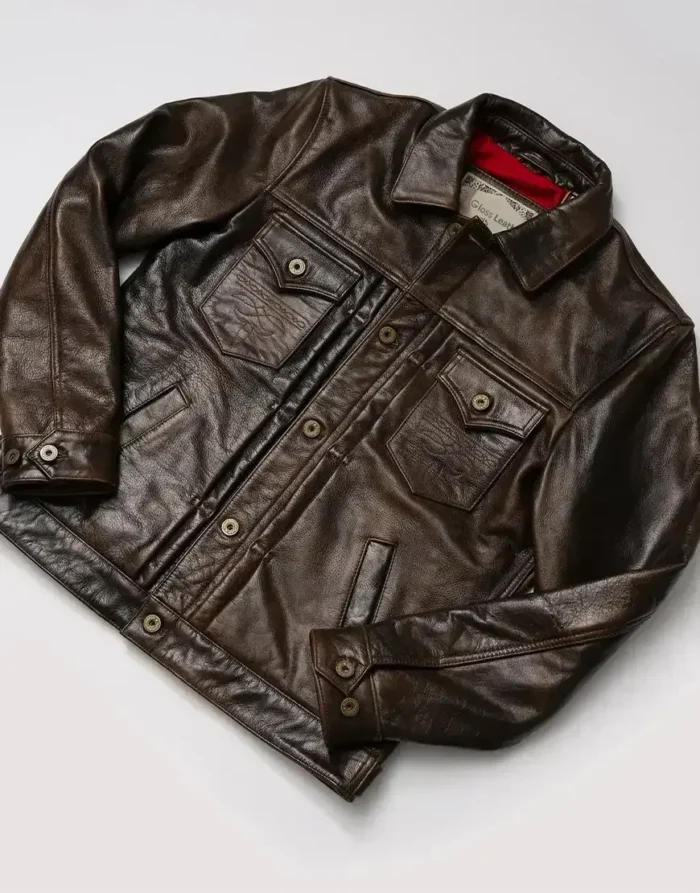 Men Brown Leather jacket