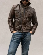 Men Brown Leather jacket