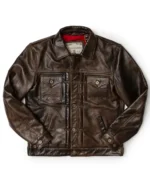 Men Brown Leather jacket