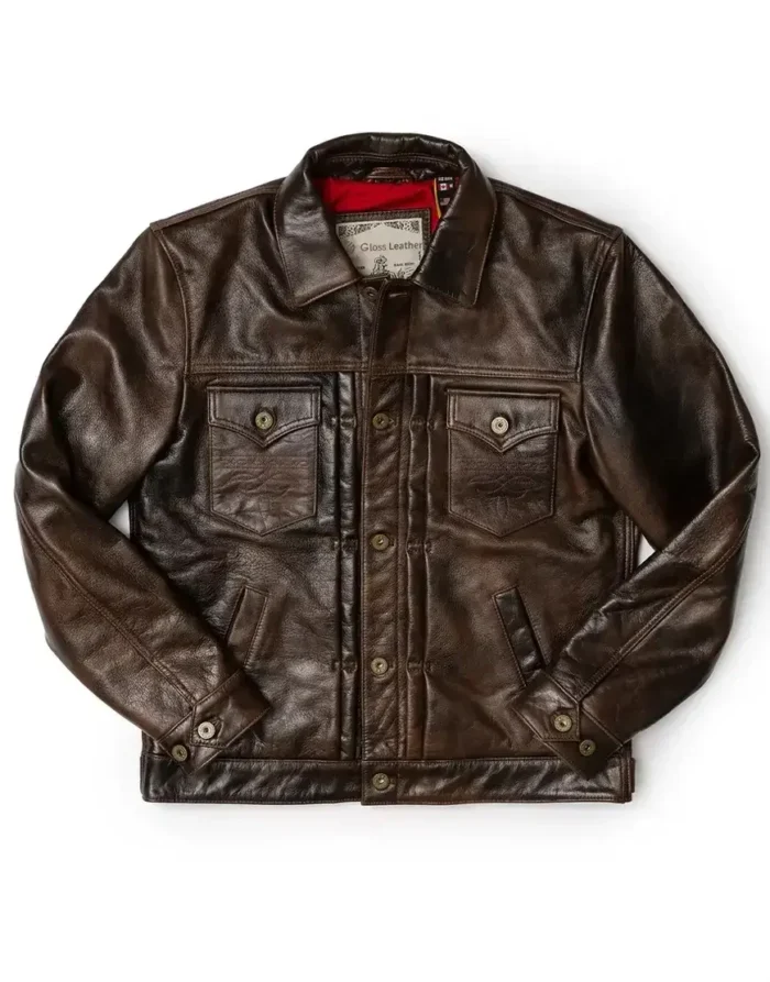 Men Brown Leather jacket