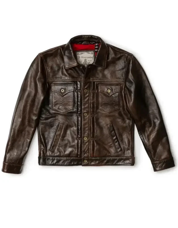 Men Brown Leather jacket
