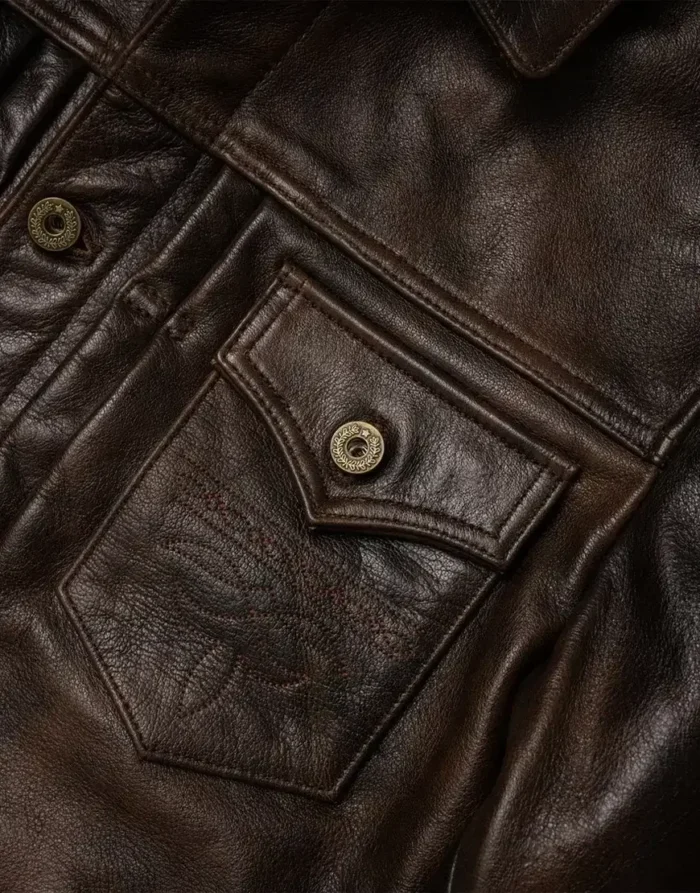Men Brown Leather jacket