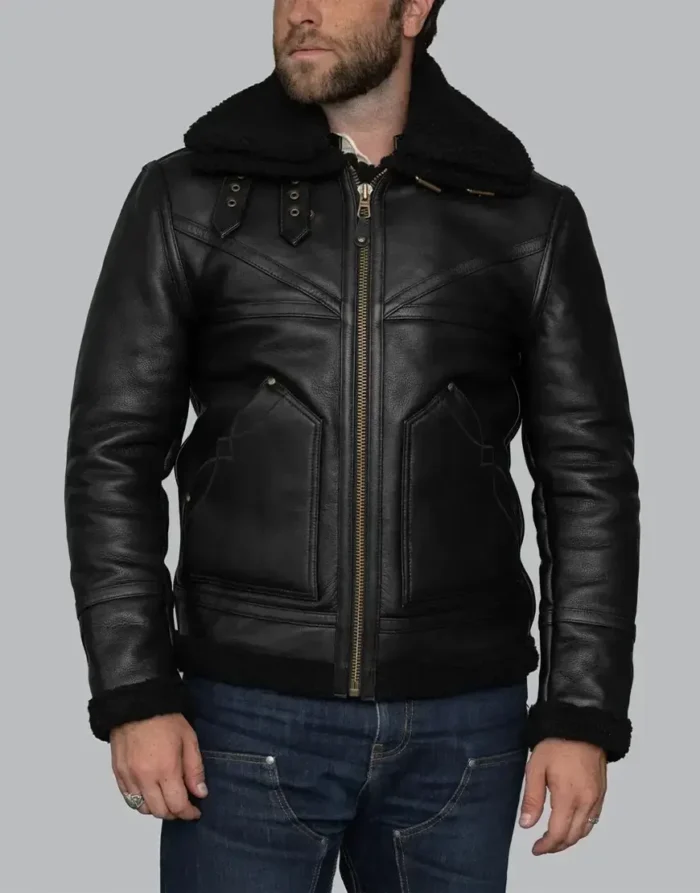 Grimshaw Black Leather Jacket