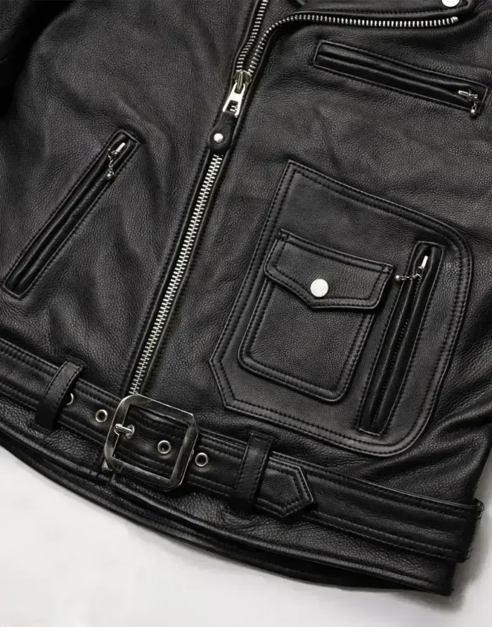 Nova Double Rider Black Leather Jacket