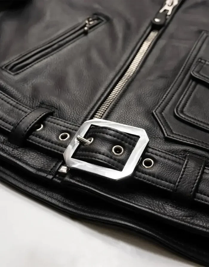 Nova Double Rider Black Leather Jacket