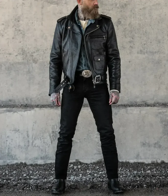 Nova Double Rider Black Leather Jacket