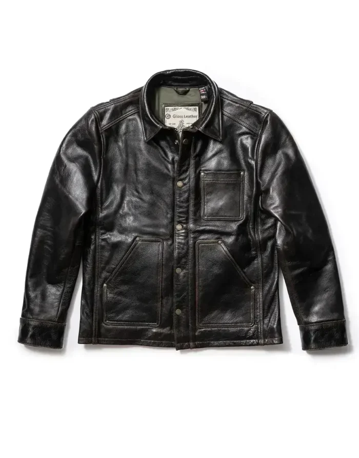 Men Vanguard Leather Jacket by Gloss Leather